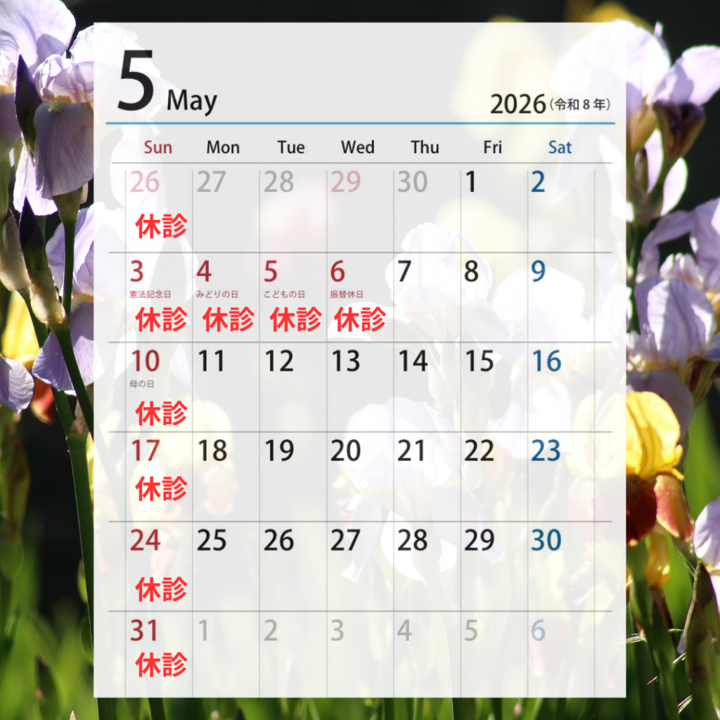 三重県鈴鹿市にあるAN庵鍼灸整体院診療予定